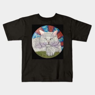 White cat Kids T-Shirt